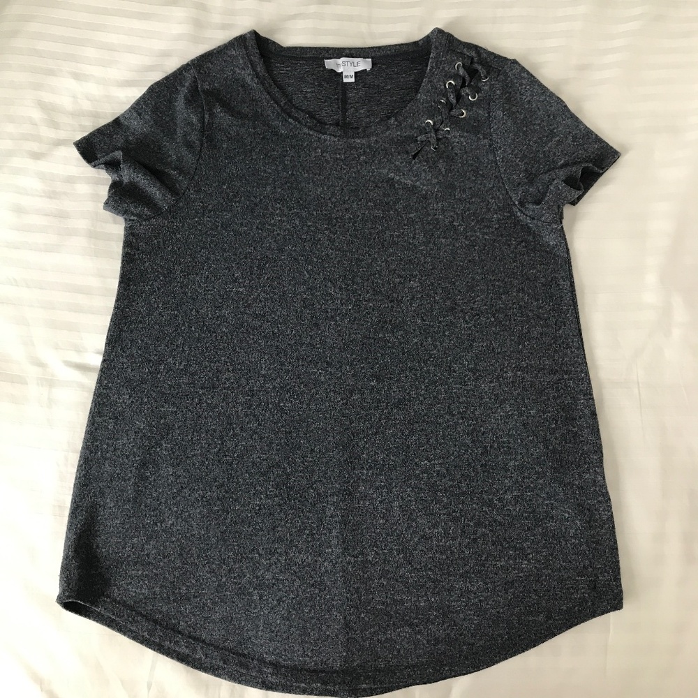 My Style - Grey T-Shirt with cut up